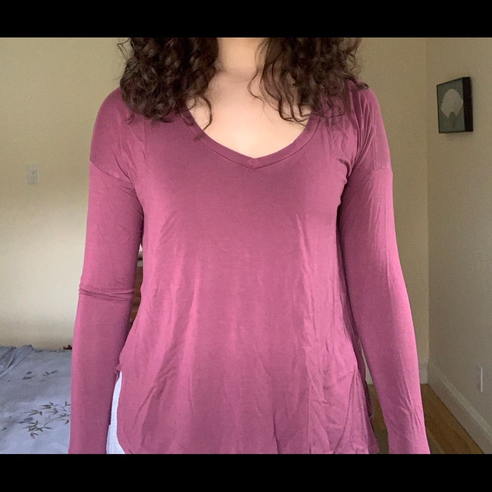 Burgundy Soft and Sexy Long Sleeve